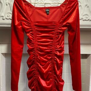 Velvet Bodycon Ruched Dress